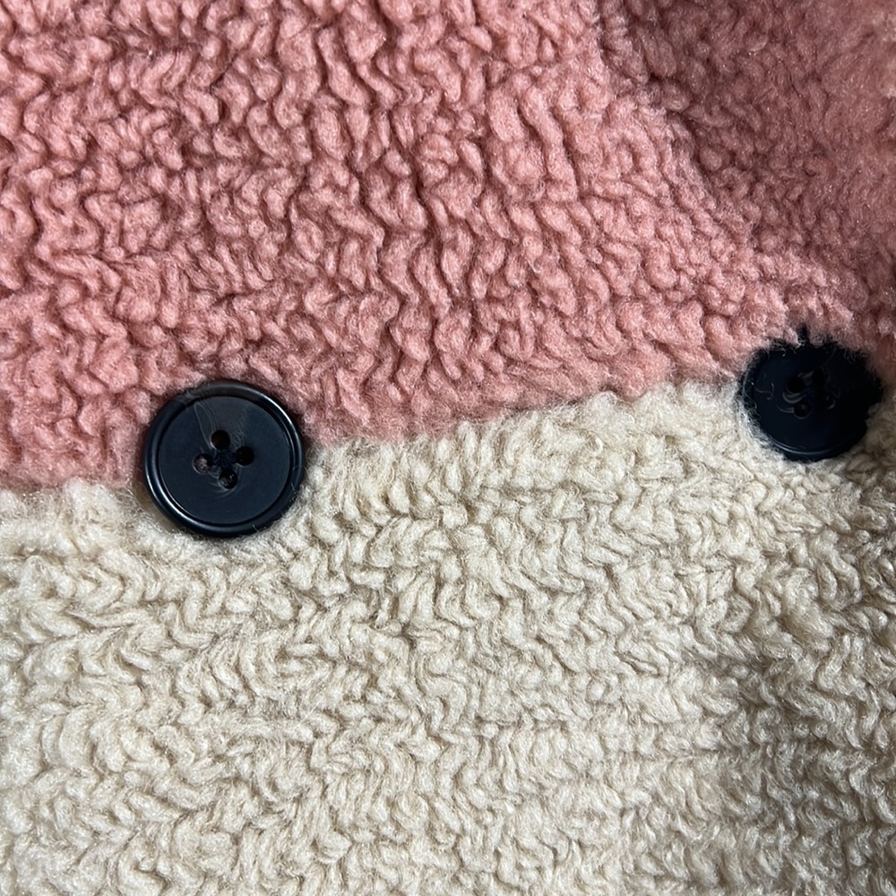 NEW BCBGeneration Color Block Teddy Faux Fur Coat - Picture 9 of 15